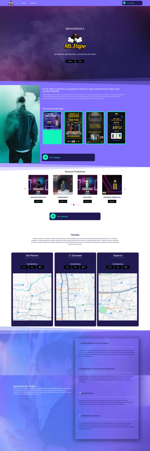 Screenshot of the Mr. Vape project