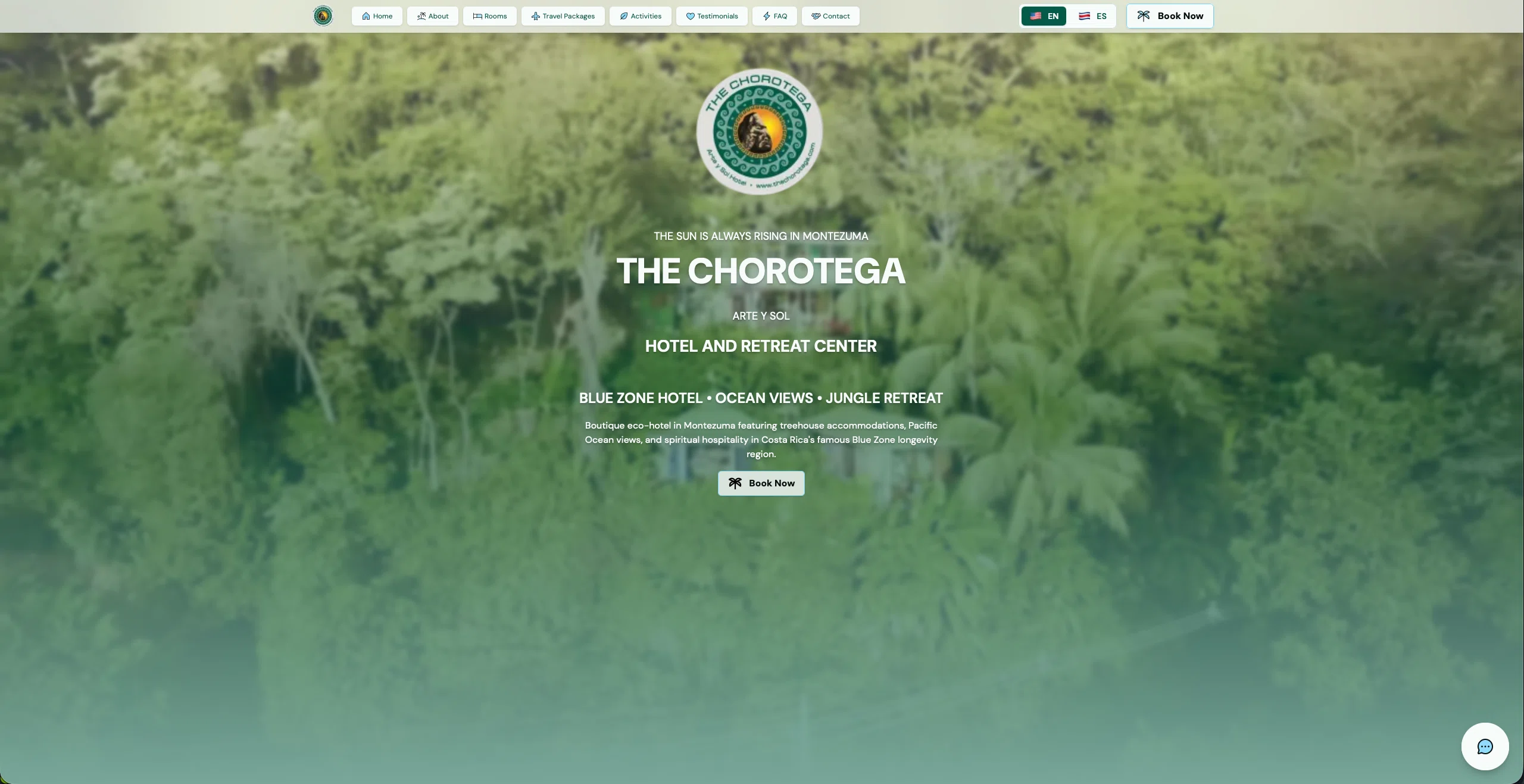 The Chorotega Hotel Bilingual Website